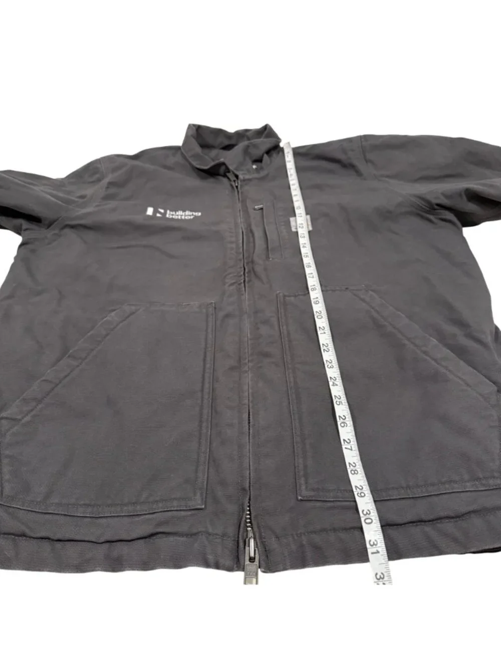 Carhartt Men's Washed Duck Sherpa-Lined Ridge Coat Loose Fit Gray Size L